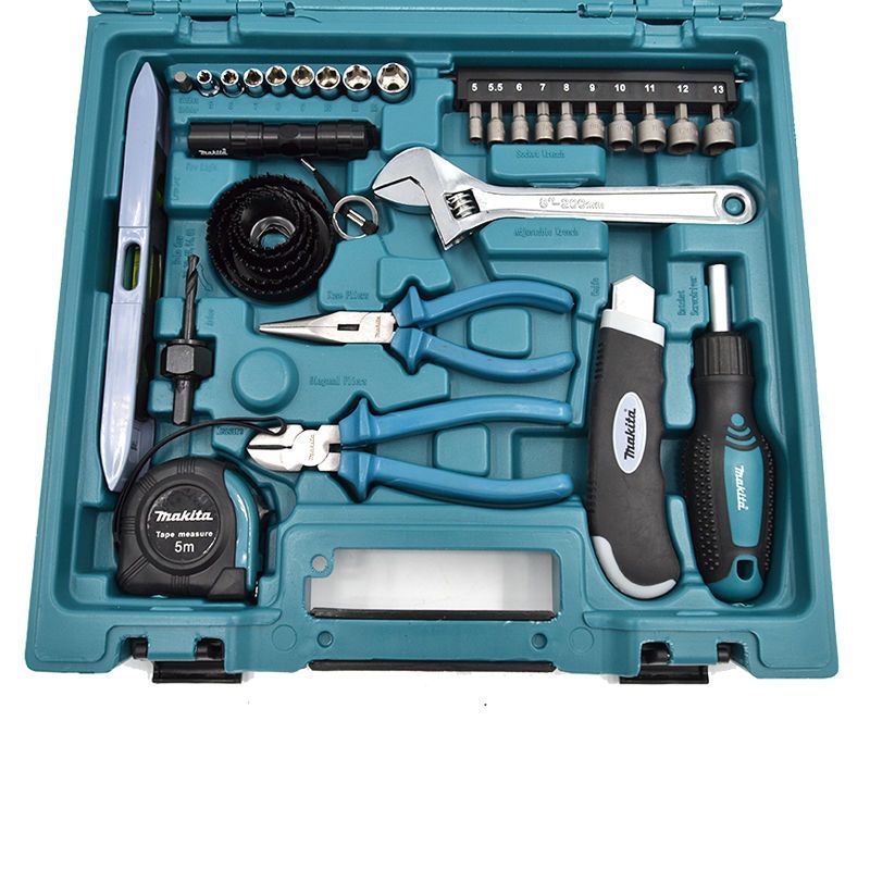 축제 선물 MAKITA 수동 시리즈 손 드릴 배치 머리 금속 드릴 가정용 손 도구 200 세트