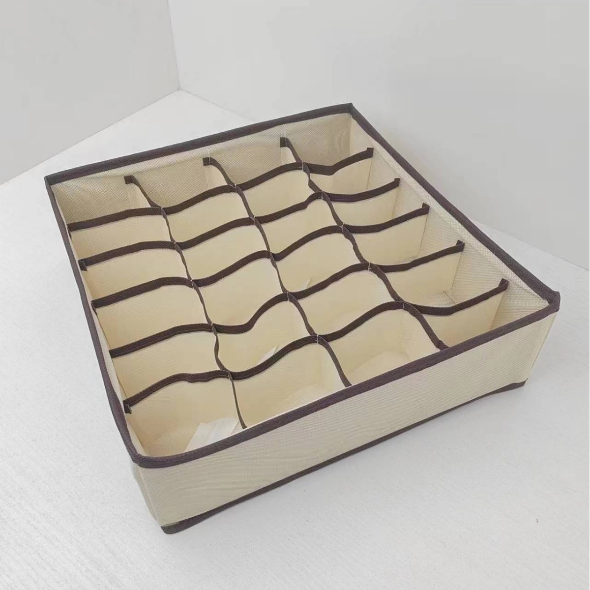 Caja de almacenamiento de ropa interior de malla plegable calcetines sujetador ropa interior cajón caja de almacenamiento separada conjunto de cuatro piezas