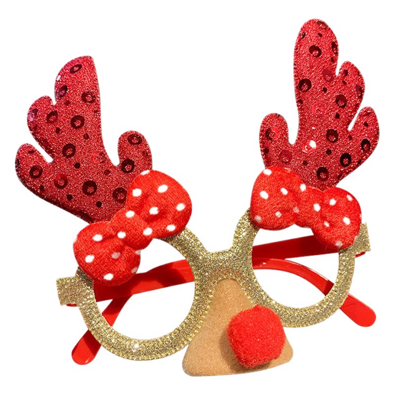 Gafas navideñas de diseño divertido con alce, para fiestas image 1