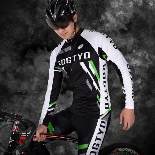 Long-sleeved cycling clothing cycling equipment suit tops pants mountain bike men and women spring summer autumn winter breathable bicycle