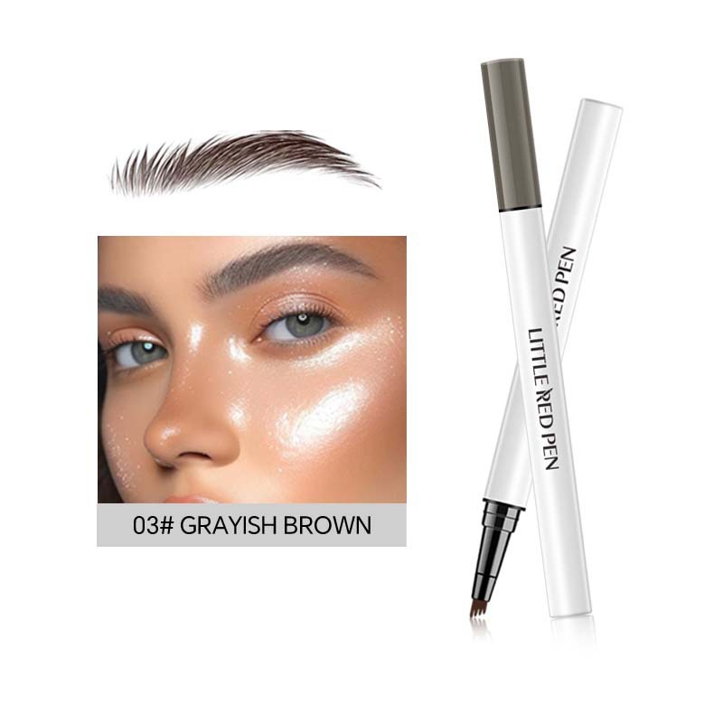 PAGE VINE transfronterizo especial para lápiz de cejas de cuatro puntas impermeable, crema de cejas sin mareo, maquillaje de cejas salvajes de núcleo duro