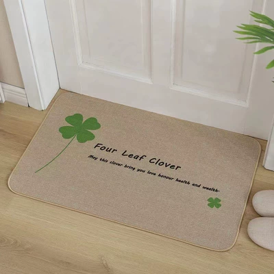 Avtomobil döşəmə paspasları – Carpets Bathroom Toilet Non-Slip Floor - four-leaf-clover-3040cm