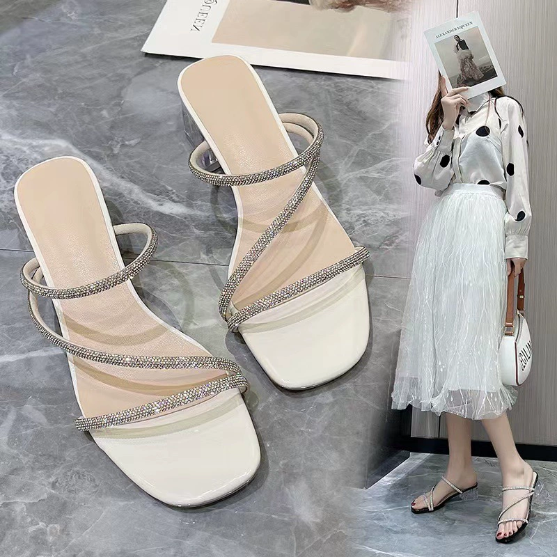 Summer slippers with a strap, 2022 collection, Korean style