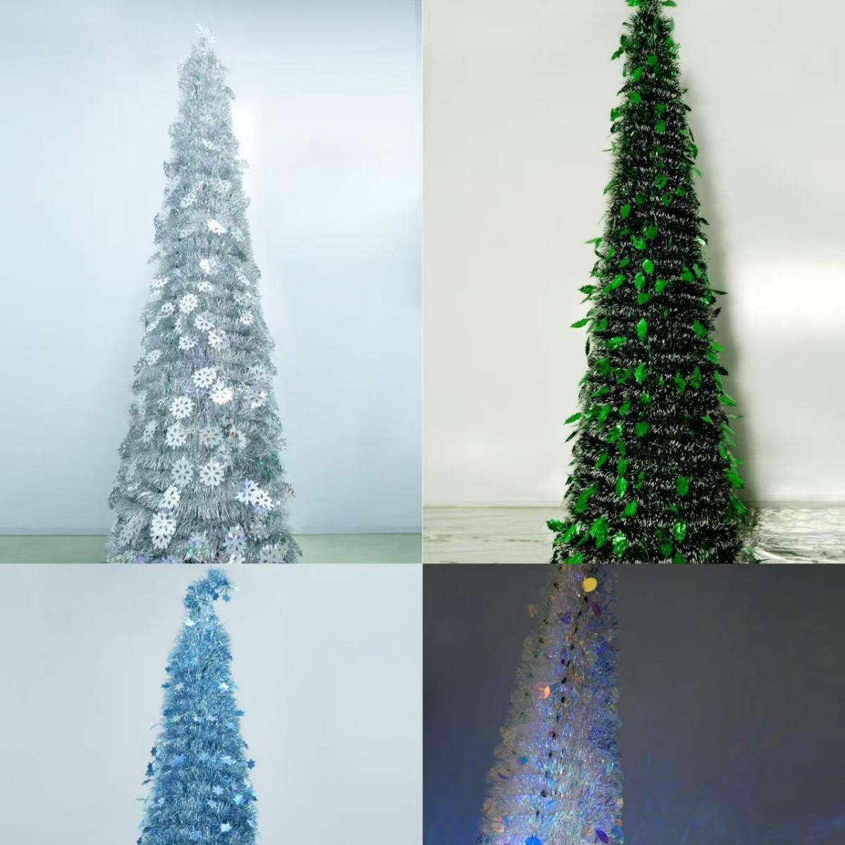Árbol de Navidad retráctil transfronterizo árbol de joyería de cifrado doméstico de 1.5m árbol de simulación de artículos de Navidad creativos