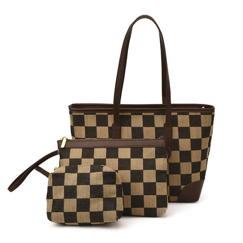 Bolsa para mujeres 2025 nuevo nicho coreano leopardo mochila de hombro de alta capacidad de tres piezas paquete especial