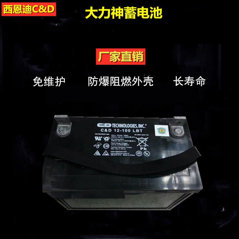 西恩迪大力神 C&amp;D12-100ALBT蓄电池免维护12V100AH UPS不