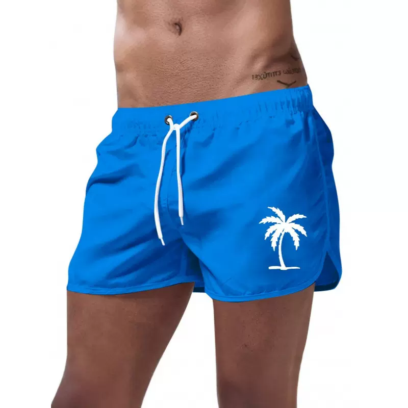 跨境夏季沙滩短裤男士运动裤时尚速干旅行涤纶多色印花可加印LOGO