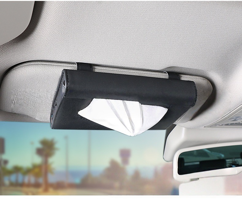 Car Sun Visor Tissue Box, Car Seat Back Hanging Tissue Box, Car Clip-On Sunroof Sunshade Tissue Box Holder