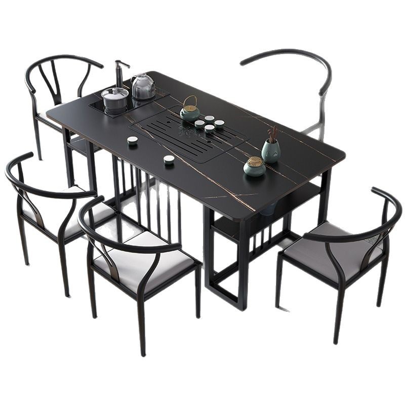 Mesa y silla de té de oficina de escritorio de roca