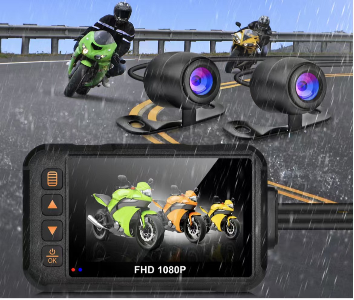 Cross-border locomotive driving recorder HD waterproof double recording 720p riding motorcycle camera recorder