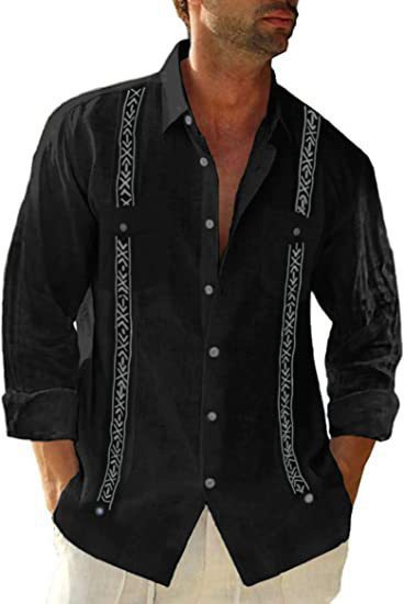 3D printed shirt cross-border Amazon ebay men's short sleeve four-sided elastic fabric Cuba beach solid color simple