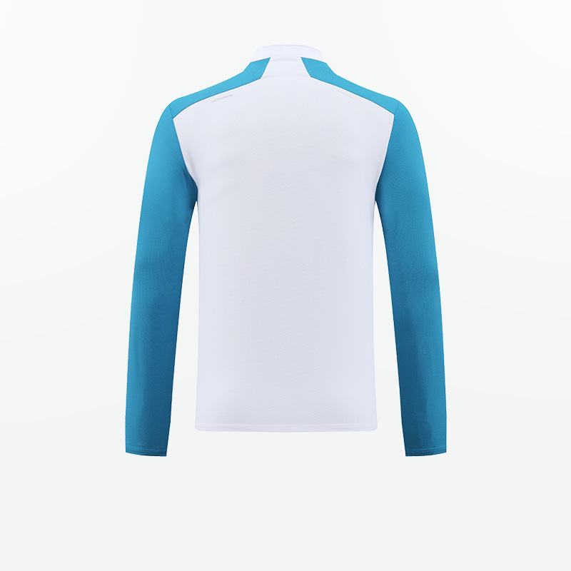 Camiseta deportiva de primavera para hombre, de secado rápido, con cuello alto, media cremallera, para entrenamiento físico, para comercio exterior transfronterizo en Amazon