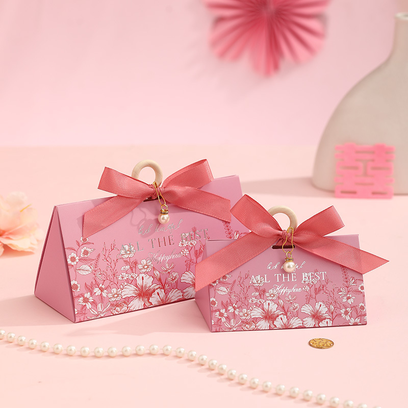 [special sale] pink flower + pink ribbon + pearl