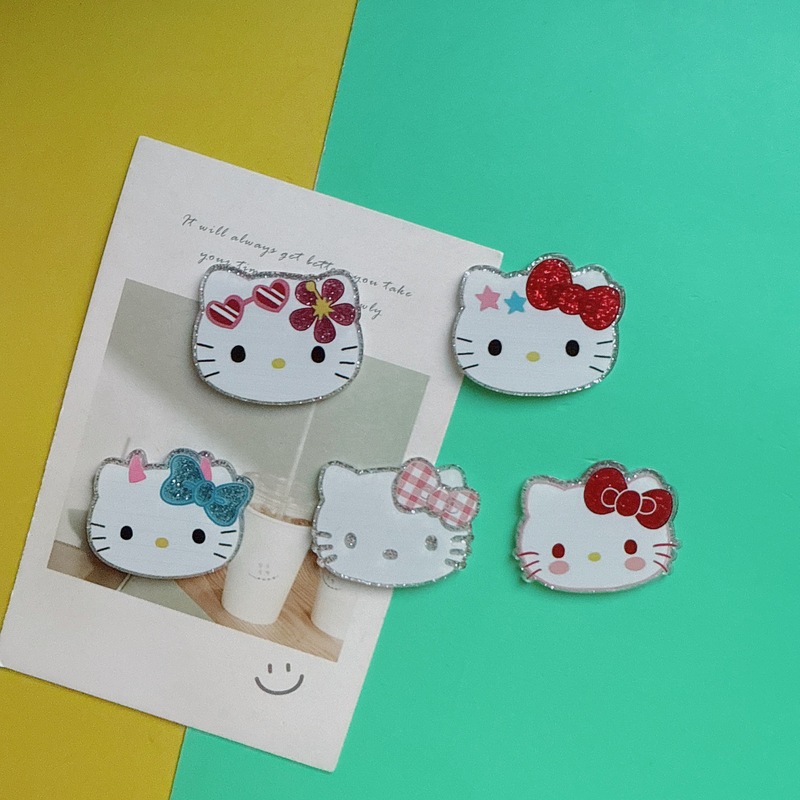 かわいいオニオンピンク大型アクリルリボン猫ジュエリーアクセサリーヘアアクセサリーホールシューズ携帯電話ケース diy 素材|undefined