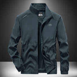 新款高档外套男士春秋季潮牌男装户外宽松防风衣薄款运动休闲夹克