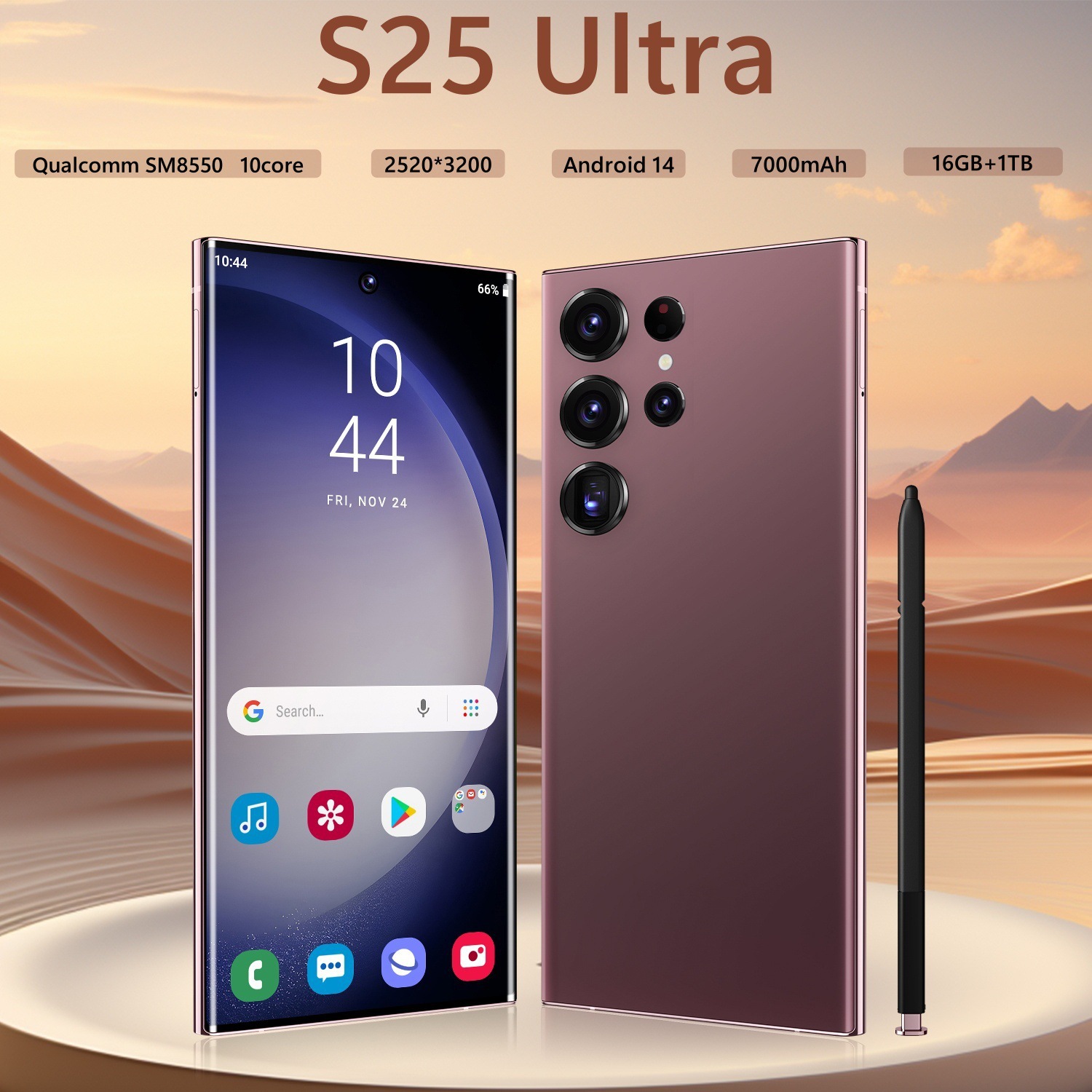 Smartphone con Lápiz Óptico S25 Ultra 4G 6.8 Pulgadas 16GB+1TB Doble SIM image 4