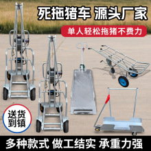 养殖场死猪拖车拉死猪神器三轮尸体清障转运车猪场用电动捡猪车