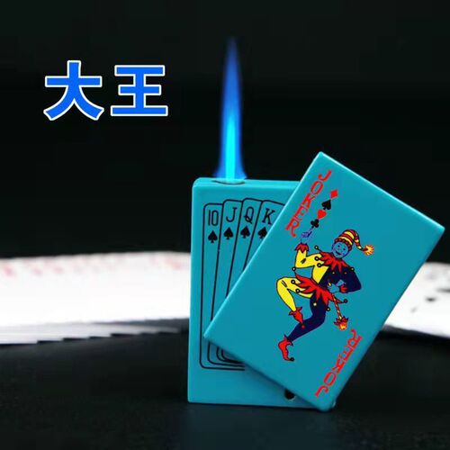 Glow-in-the-dark poker ace of spades lighter, personalized windproof recyclable inflatable internet celebrity's same style cigarette lighter for boyfriend