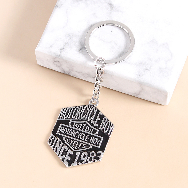 European and American metal stainless steel English letter key chain motorcycle Motorcycle Boy Creative Car pendant gift European and American metal stainless steel English letter key chain motorcycle Motorcycle Boy Creative Car pendant gift