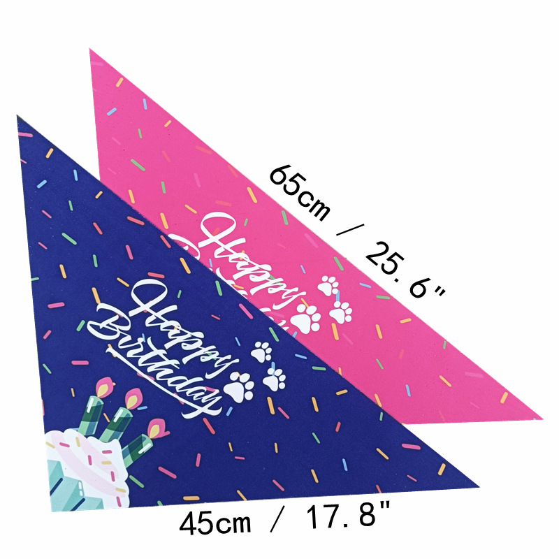 Casual Polyester Birthday Letter Printing pet saliva towel 1 Piecepicture2