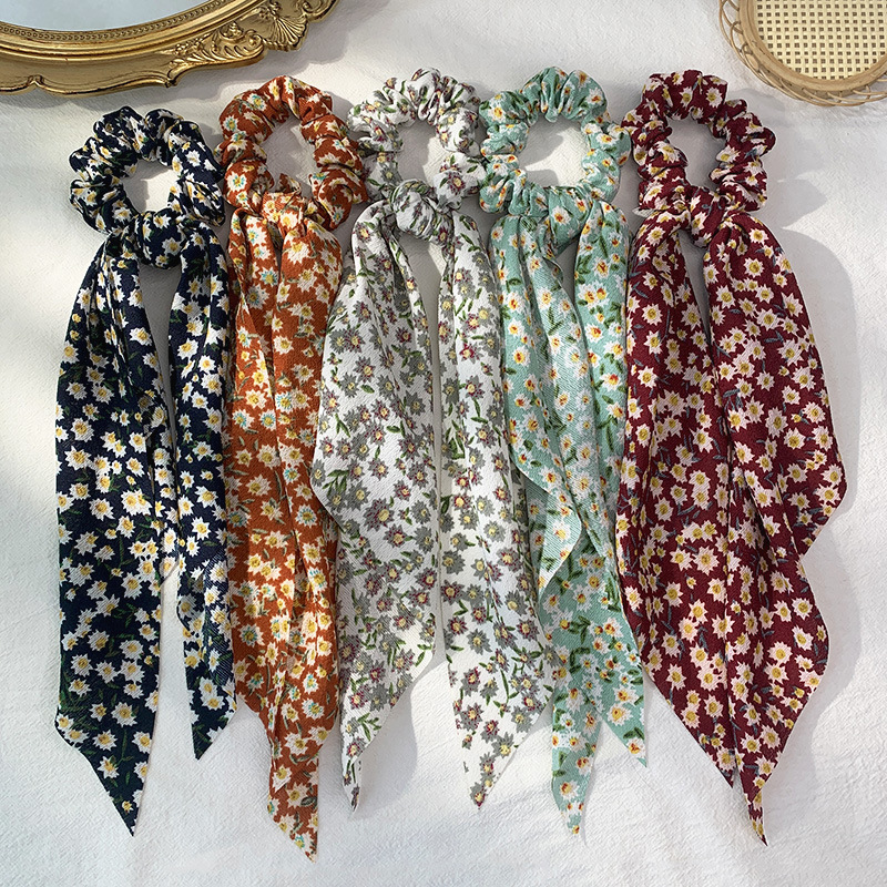 Fashion Ditsy Floral Cloth Printing Hair Tie 1 Piece display picture 2