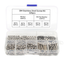 320pcs���bM3 DIN7985���P�304�P�^��ĸA2�ݽz��˨ ʮ�ֈA�^���