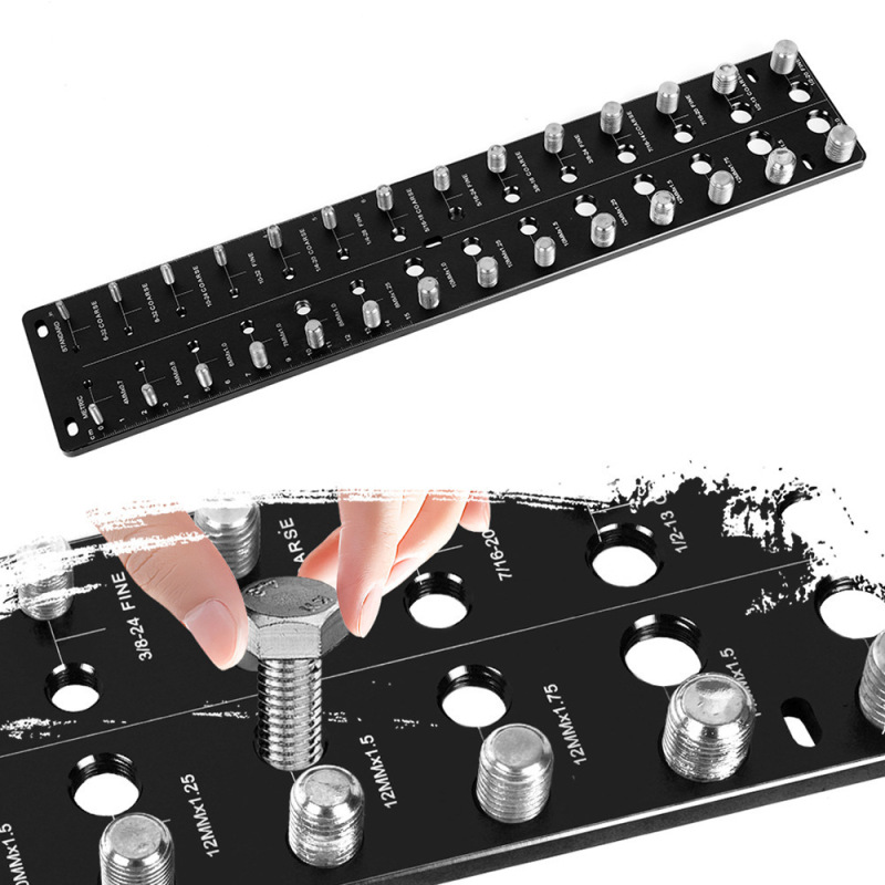 Cross-Border Automotive Screw, Nut and Bolt Thread Checker 28-Hole American-Made Nut Checker