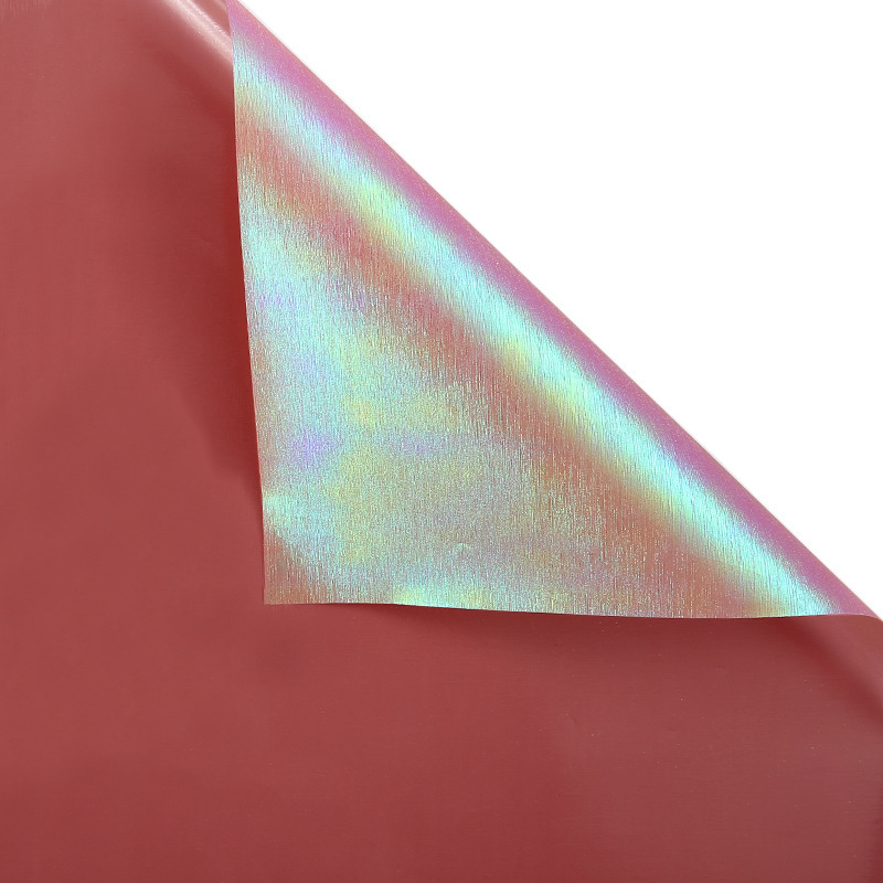 Fábrica de fiestas de flores al por mayor nuevos productos coloridos láser flor de embalaje de flores de color sólido impermeable paquete de papel de embalaje de flores