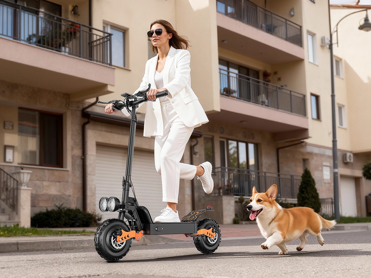 Dual-drive high-power off-road electric scooter, in stock at the factory, available for dropshipping from the US overseas warehouse