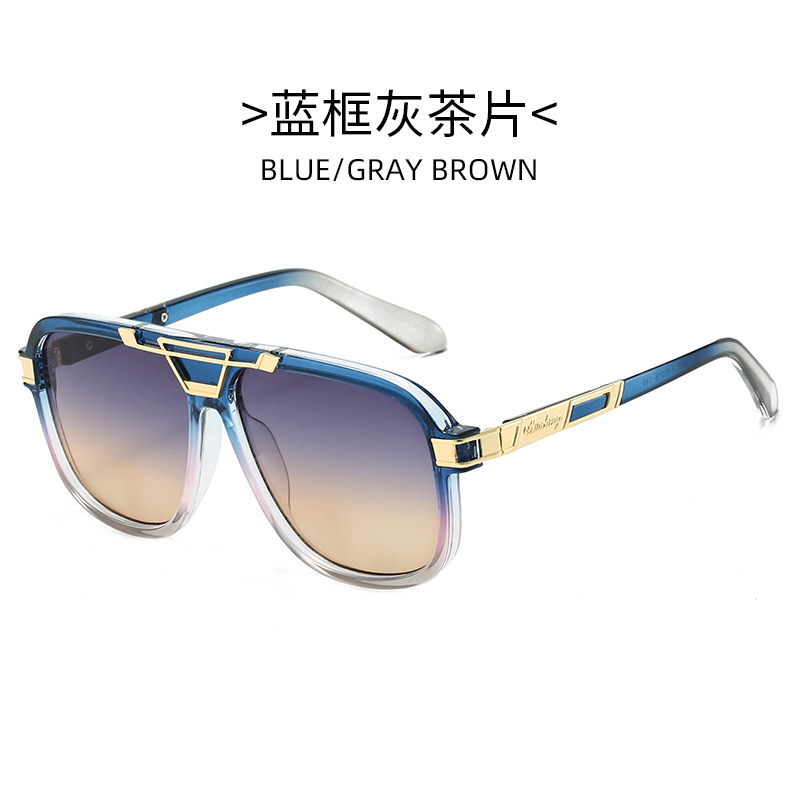 Blue frame gray tea slices