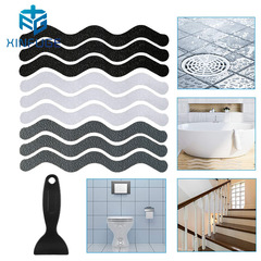Amazon peva rubber transparent anti-slip strip S-shaped bathroom anti-slip stickers wavy bathtub anti-slip stickers