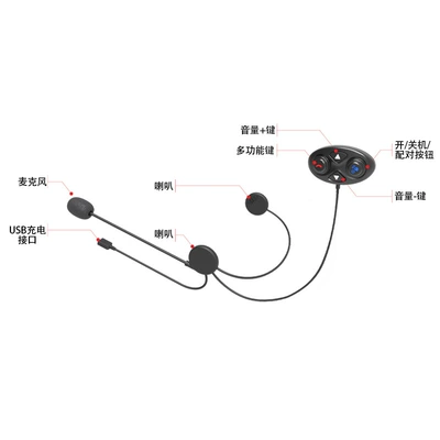 Motorcycle Bluetooth Helmet Intercom Headset Motorcycle Helmet Headset