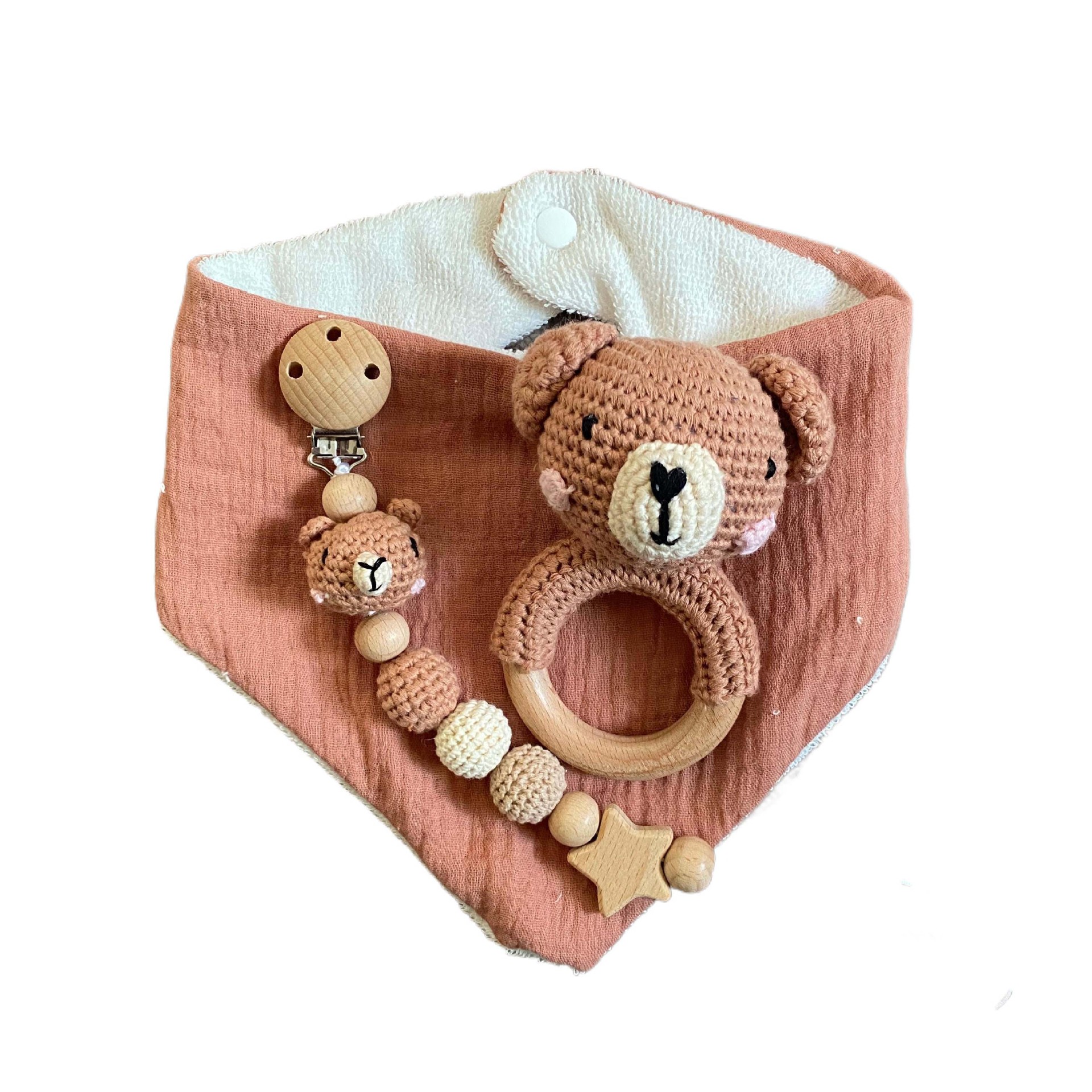 Toalla de bolsa de bebé Caja de regalo de nacimiento Toalla de cuidado de bebé Juego de sonajero Bebé recién nacido Juguete de bebé Nuevo