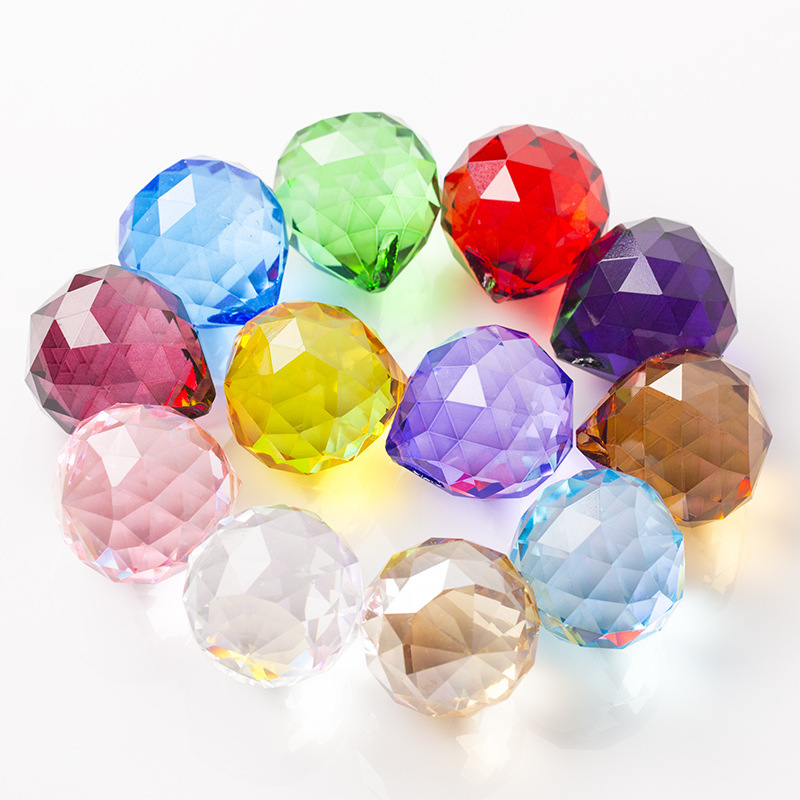 Crystal Bead Curtain Loose Bead Accessories Handmade DIY Partition Glass Decorative Door Curtain Lighting Ball Diamond Ball Pendant Glass