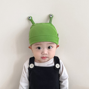 Baby Hat Spring and Autumn Thin Cute Tentacles Fetal Cap 0-3 Months Baby Boys and Girls Newborn Infant Chimney Door Cap