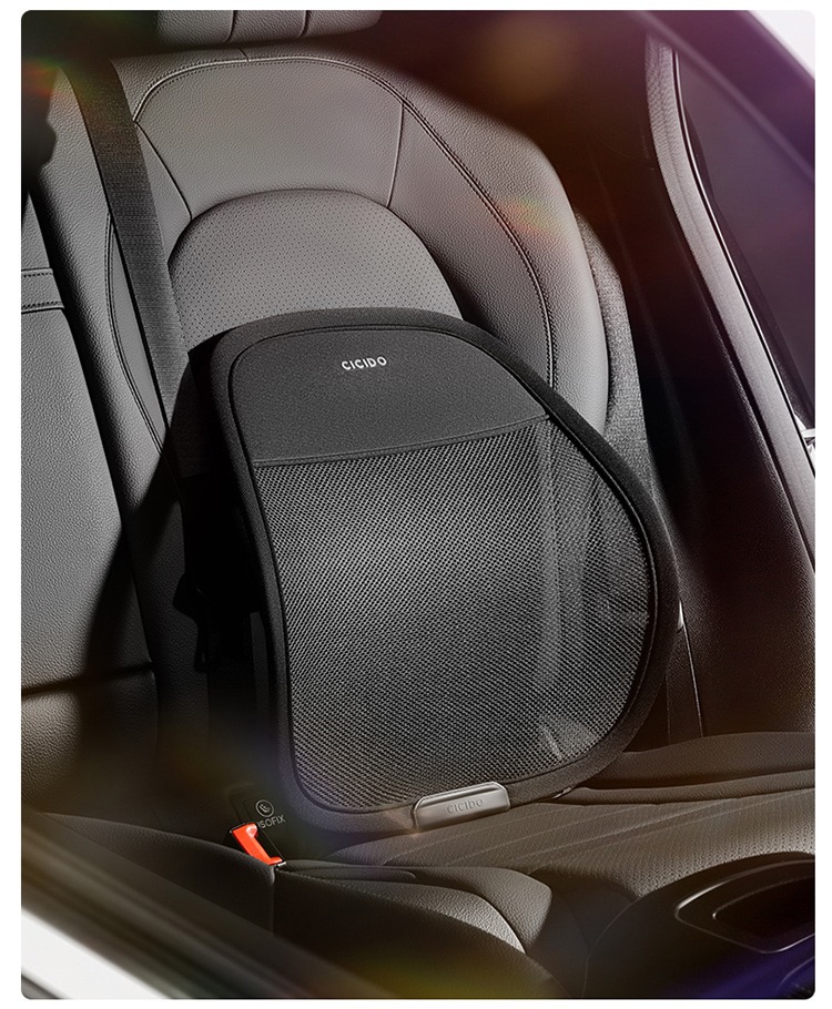 Cicido Car Lumbar Support Cushion Breathable Waist Protector Seat Cushion Back Support Car Driver's Seat Lumbar Support