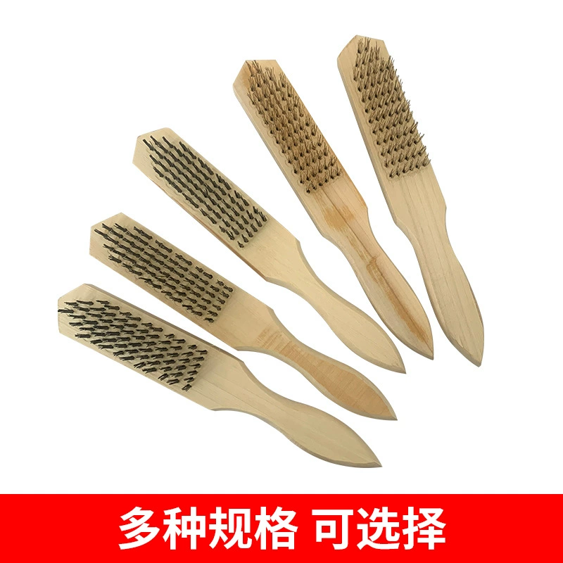 Деревянная ручка проволочная щетка большая благоприятно ржавчина щетка полировальная щетка для удаления накипи белая шелковая черная шелковая проволочная щетка производители оптом