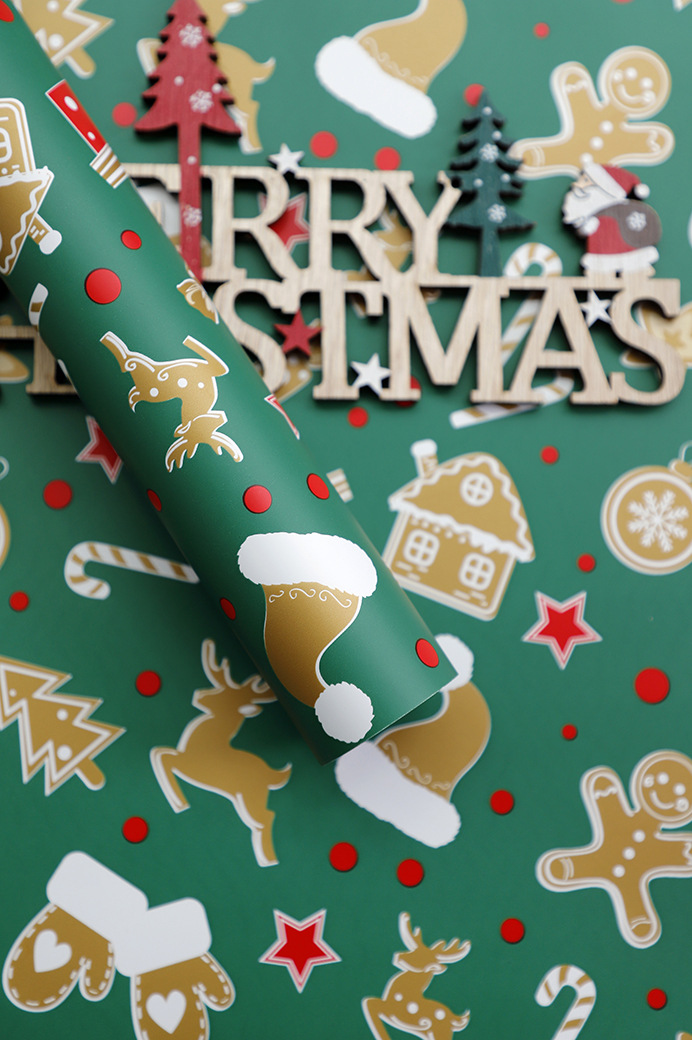 Navidad nuevo papel de embalaje de flores impermeables manzana ramo de papel de embalaje de regalos de Nochebuena