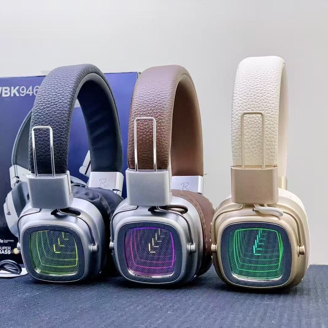 Auriculares Bluetooth inalámbricos retro explosivos transfronterizos, luz abisal de alta calidad, espejo de Melaleuca, tapones para los oídos montados en la cabeza image 1