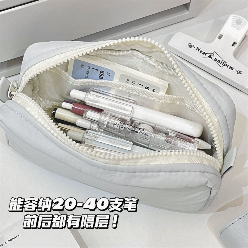 大容量色小方块笔袋合集ins小清新简约高颜值学生文具盒收纳袋|undefined