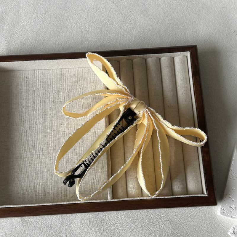 38g Weight Hair Clip Hair Accessories Type 1 Piece Quantity Casual, Holiday, Daily Occasion Cloth Material Bow Knot Pattern All Seasons Season Women's Gender Elegant, Sweet Style Elegant Sweet Women's Bow Knot Cloth Hair Clip 10