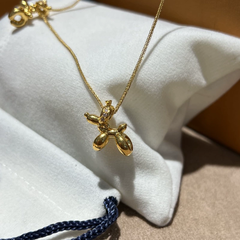 Подвеска-щенок из золота 18 карат (Au750), красочная, игривая и милая, изысканная универсальная цепочка на ключицу, золото Shuibei