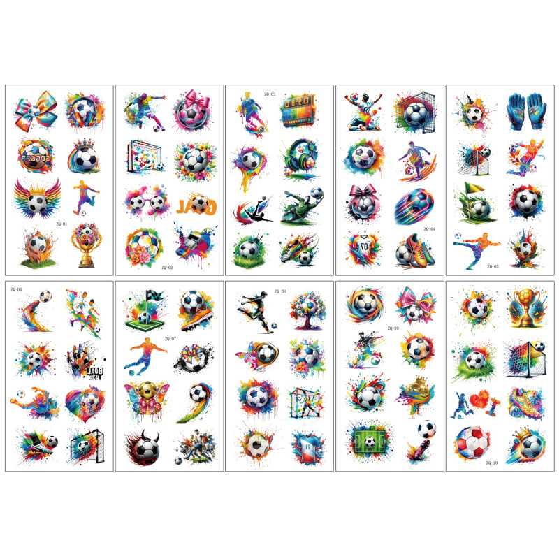 クロスボーダー新しい塗装落書きサッカータトゥーステッカーレイブサッカーゲームファン DIY 装飾タトゥーステッカー|undefined