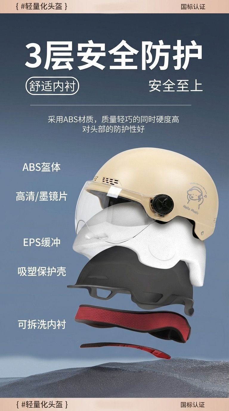 3C certified electric motorcycle helmet for women, summer sun protection, lightweight helmet for men, cute adult half helmet for all seasons