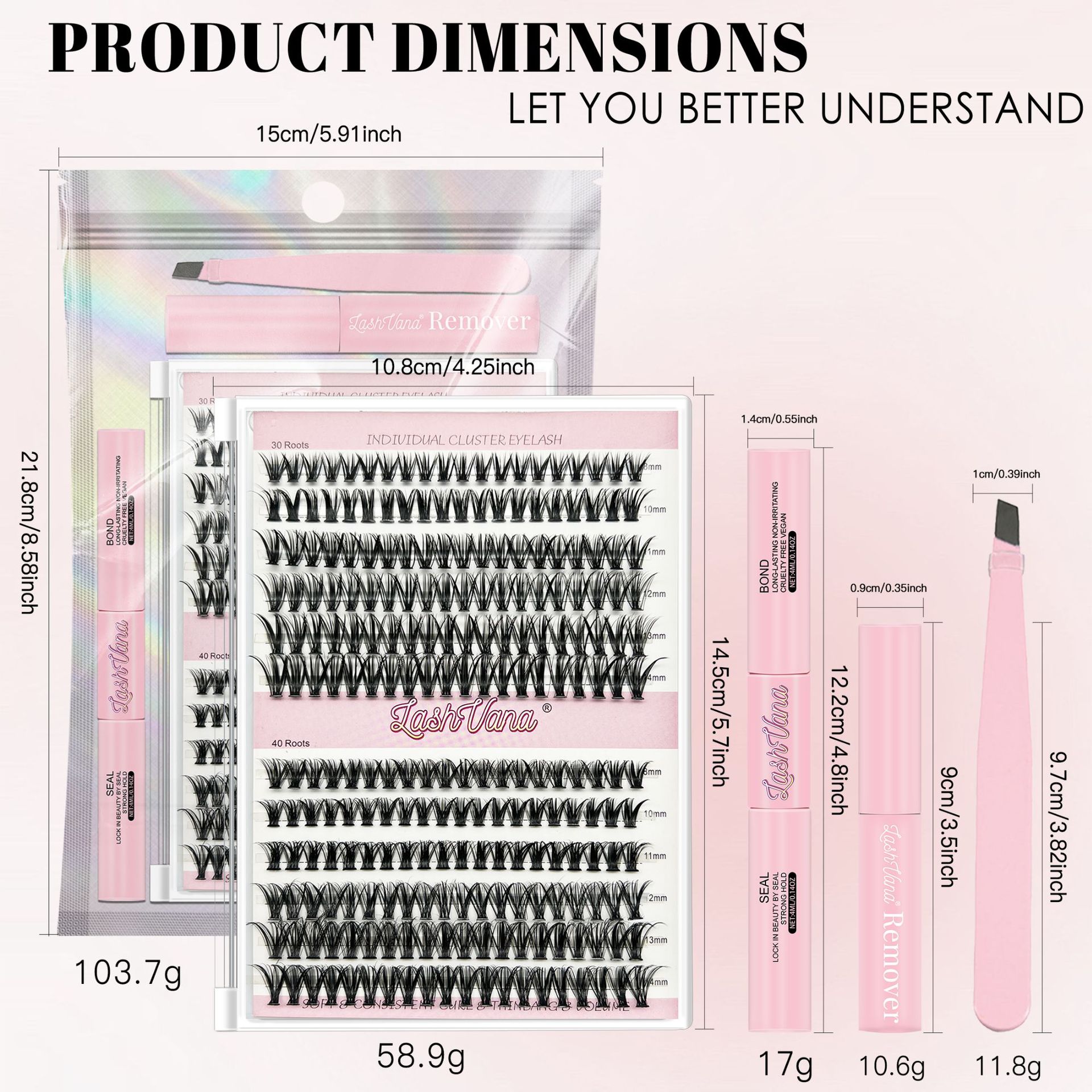 Lashes kit pestañas europeas y americanas transfronterizas de gran capacidad pestañas postizas gruesas rizadas de un solo racimo pestañas postizas planas al por mayor