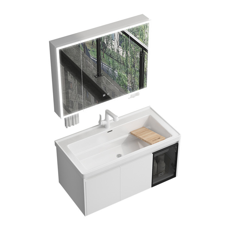 lavabo de cerámica con tabla de fricción lavabo armario colgante integral lavabo tipo pared lavabo