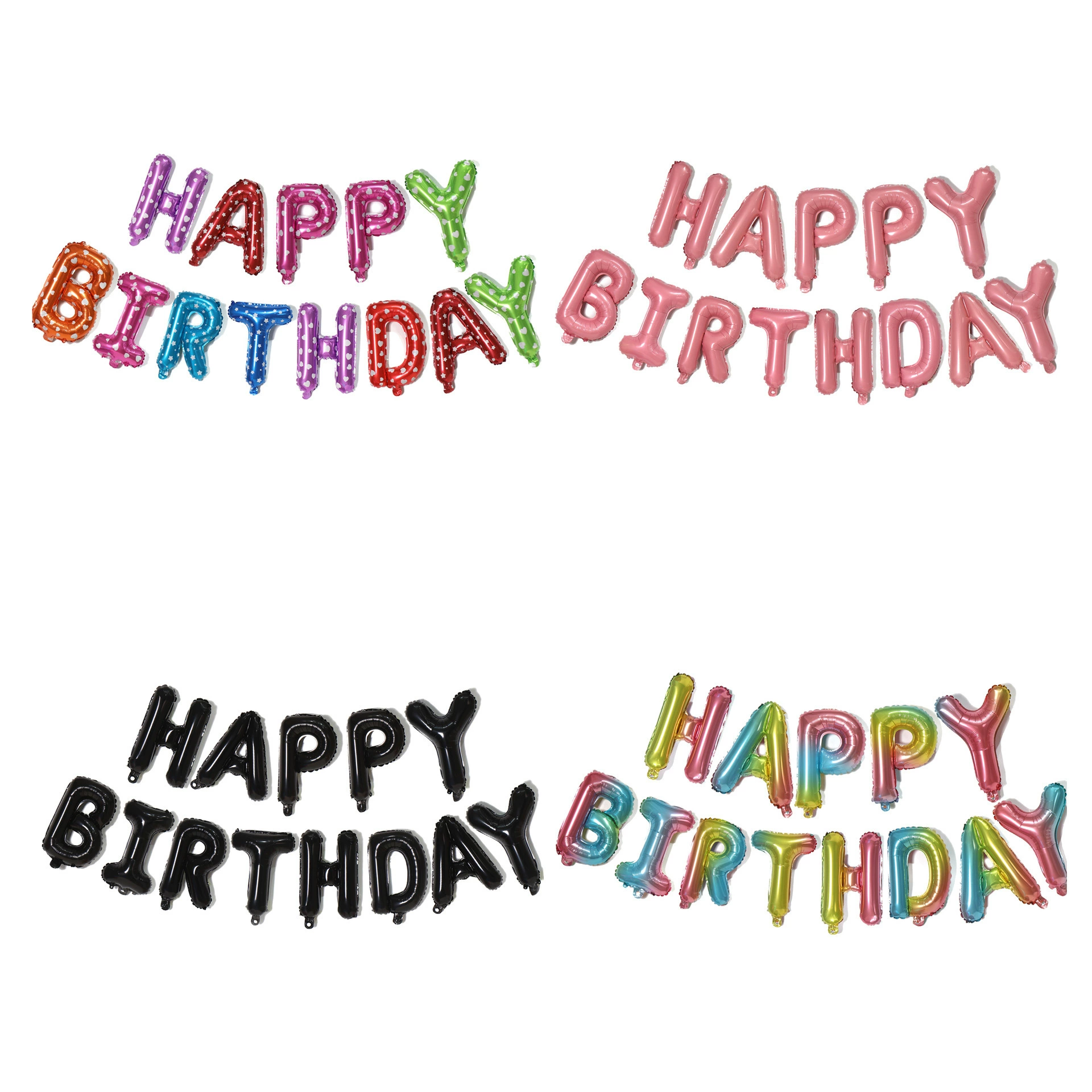 Праздничный шар из алюминиевой фольги Happy Birthday 16-дюймов, буквы, алюминиевая мембрана, набор шариков с днем рождения