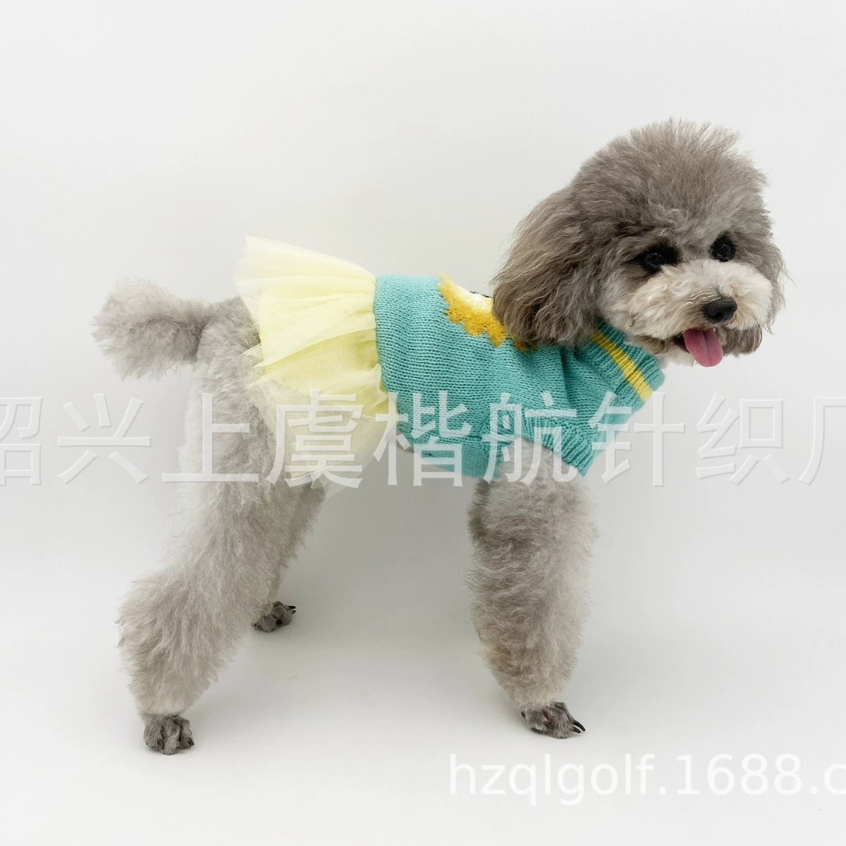 Wan talk животное лицо жаккардовая сетка юбка маятниковая серия свитер для домашних животных