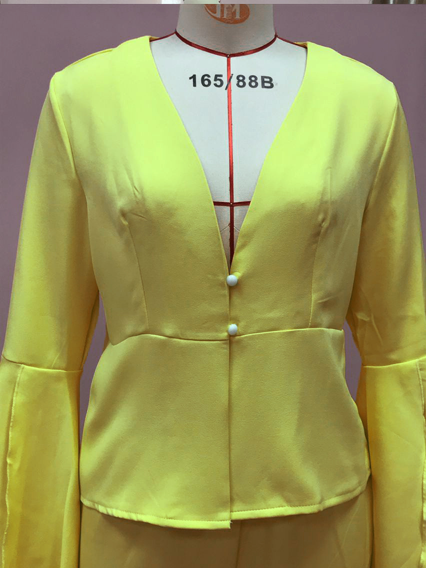 GraceChic 2025 Spring New Goddess Style Elegant Fashion Blazer Jacket High Waist Flared Pants Two-Piece Set For Women_voghion.com