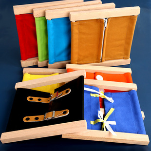 Montessori clothing Montessori early teaching aids 1-3 years old shoelace toys daily living area button zipper frame
